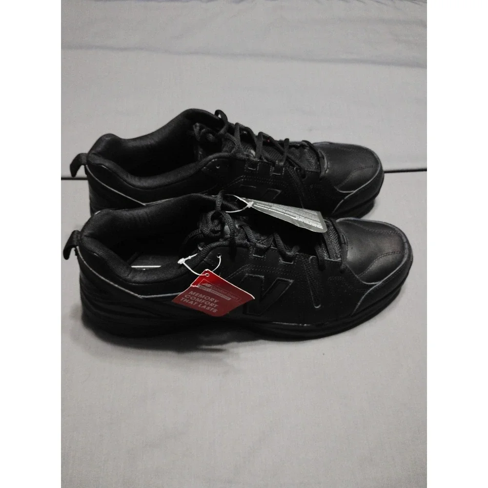 New Balance MX608V5 Men 15 Slip Resistant Black Leather Work‎ Shoes Sneakers NEW
